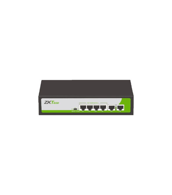 ZKTeco PE042-55-C – switch 4 ports PoE, 2 uplinks 10/100 Mbps, auto-MDI/MDIX