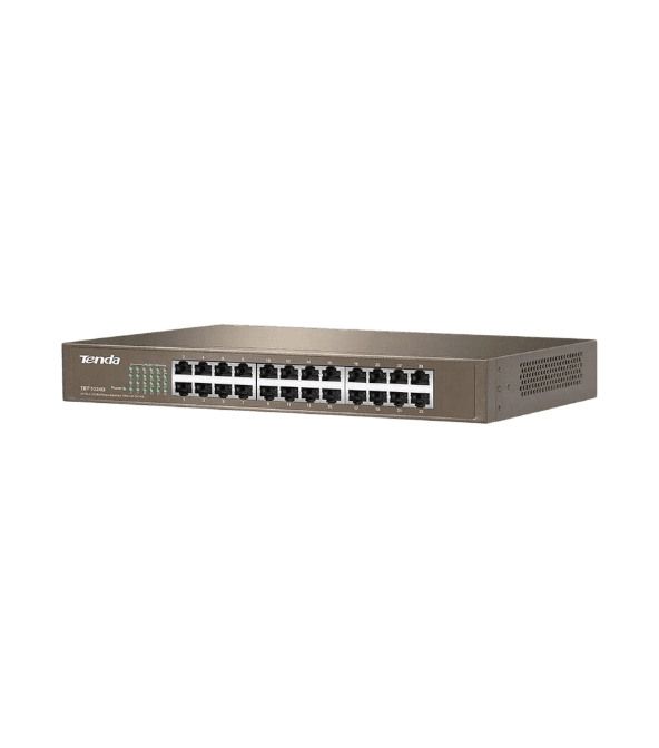 Tenda TEF1024D – Switch non manageable 24 × 10/100 Mbps, boîtier métal