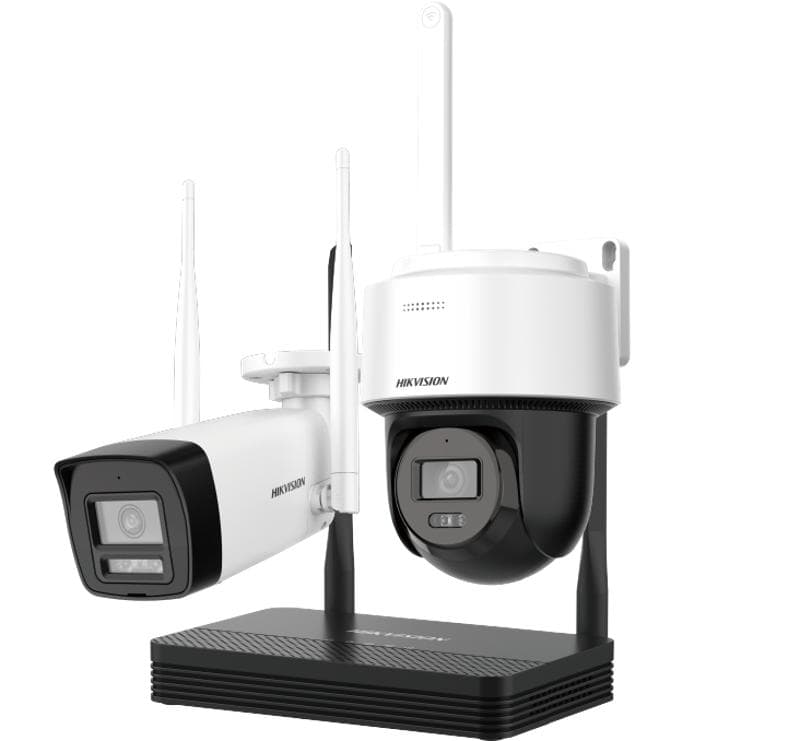 HIKVISION PACK 2 CAMERA ETANCH + PT DOME 4MP + NVS WIFI KIT